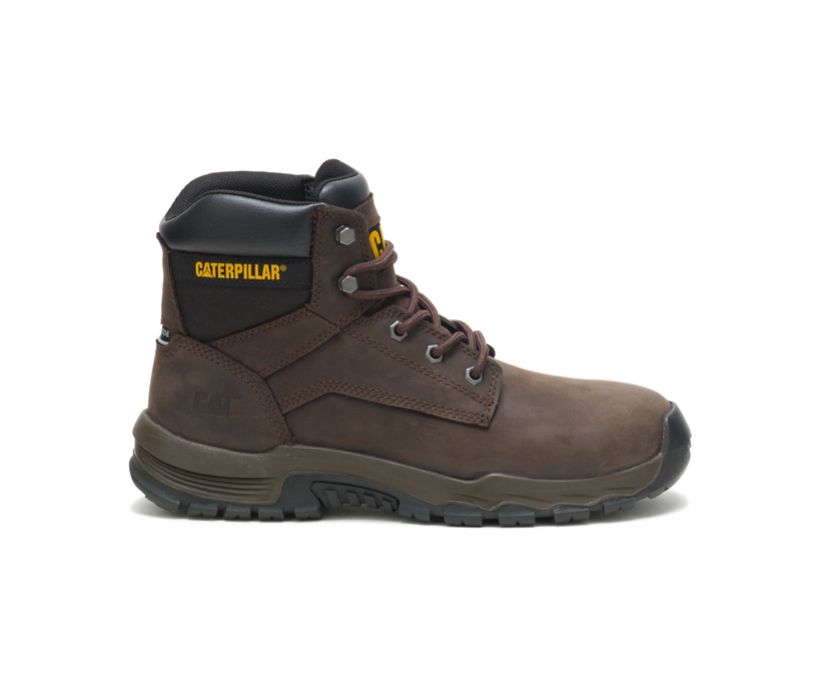 Caterpillar Upholder Waterproof Steel Toe - Mørke Brune Vernestøvler Herre - Norge ( RCQAM-7263 )